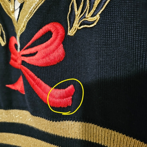 Vintage Escada Margaretha Ley Nautical Anchor Holiday Sweater Size 40 M/L - Picture 8 of 9